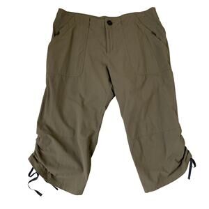 Eastern Mountain Sports Capri Hiking Pants Women Size 12 Taupe Outdoor Trailing